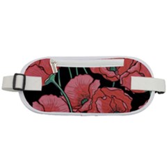 Red Flowers Rounded Waist Pouch by goljakoff