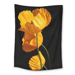 Yellow Poppies Medium Tapestry by Audy