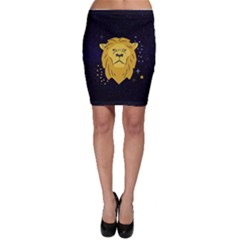 Zodiak Leo Lion Horoscope Sign Star Bodycon Skirt by Alisyart