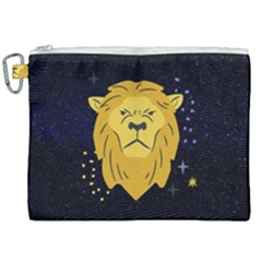 Zodiak Leo Lion Horoscope Sign Star Canvas Cosmetic Bag (xxl) by Alisyart