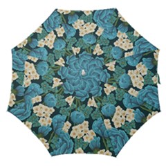 Blue Roses Straight Umbrellas by goljakoff