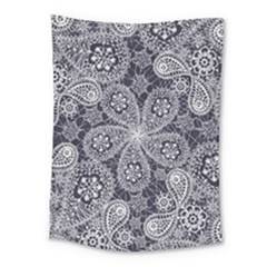White Flower Mandala Medium Tapestry by goljakoff