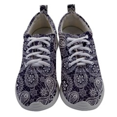 White Flower Mandala Athletic Shoes by goljakoff