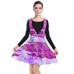 Background Crack Art Abstract Plunge Pinafore Dress