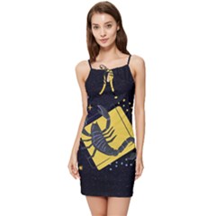 Zodiak Scorpio Horoscope Sign Star Summer Tie Front Dress