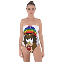 Rainbow Stoner Owl Tie Back One Piece Swimsuit by IIPhotographyAndDesigns