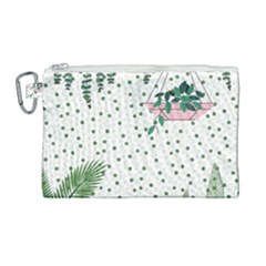 Plants Flowers Nature Blossom Canvas Cosmetic Bag (large)