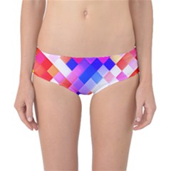 Squares Pattern Geometric Seamless Classic Bikini Bottoms by Dutashop