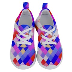 Squares Pattern Geometric Seamless Running Shoes by Dutashop