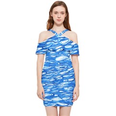 Gc (40) Shoulder Frill Bodycon Summer Dress by GiancarloCesari