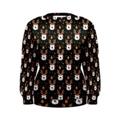 Bear Rein Deer Christmas Women s Sweatshirt by designsbymallika