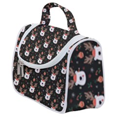 Bear Rein Deer Christmas Satchel Handbag by designsbymallika