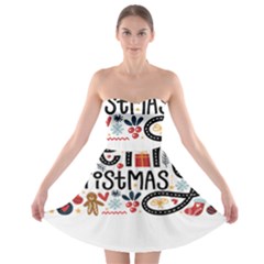 Merry Merry Strapless Bra Top Dress by designsbymallika