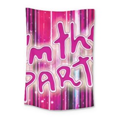 Party Concept Typographic Design Small Tapestry by dflcprintsclothing