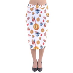 Muffins Love Muffins Love Velvet Midi Pencil Skirt by designsbymallika