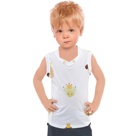 Cute Delicate Seamless Pattern With Little Princesses In Scandinavian Style With Texture Of Natural Kids  Sport Tank Top by EvgeniiaBychkova