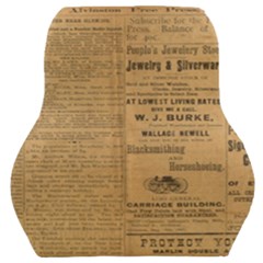Antique Newspaper 1888 Car Seat Back Cushion  by ArtsyWishy