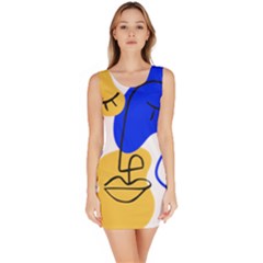 Evening Mood Face Drawing Bodycon Dress by ArtsyWishy