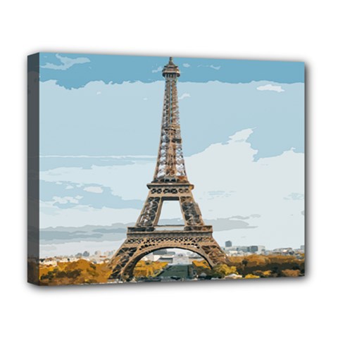 The Eiffel Tower  Deluxe Canvas 20  X 16  (stretched) by ArtsyWishy