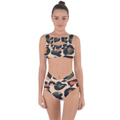 Exotic Leopard Skin Design Bandaged Up Bikini Set  by ArtsyWishy