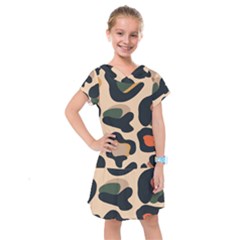 Exotic Leopard Skin Design Kids  Drop Waist Dress by ArtsyWishy