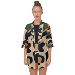 Exotic Leopard Skin Design Open Front Chiffon Kimono by ArtsyWishy