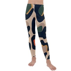 Exotic Leopard Skin Design Kids  Lightweight Velour Leggings by ArtsyWishy