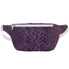 Purple Leather Snakeskin Design Waist Bag  by ArtsyWishy