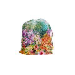 Forest Flowers  Drawstring Pouch (small) by ArtsyWishy