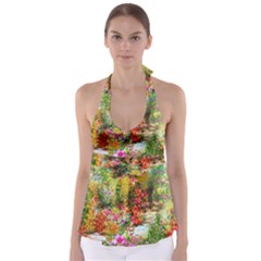 Forest Flowers  Babydoll Tankini Top by ArtsyWishy