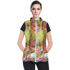 Forest Flowers  Women s Puffer Vest by ArtsyWishy