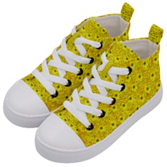 Flowers From Heaven  With A Modern Touch Kids  Mid-top Canvas Sneakers by pepitasart