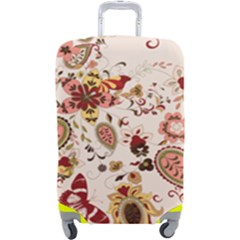 Red Floral Baatik Print Red Floral Baatik Print Luggage Cover (large) by designsbymallika