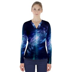The Galaxy V-neck Long Sleeve Top by ArtsyWishy