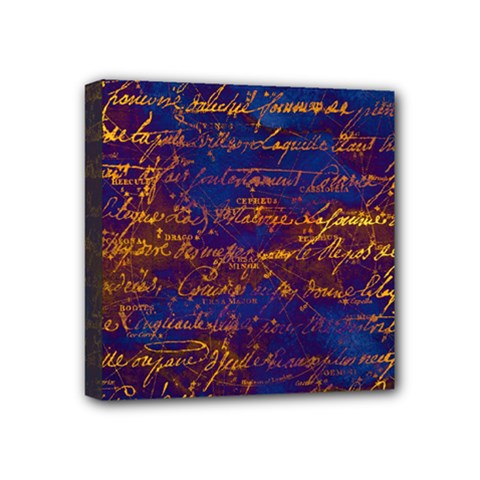 Majestic Purple And Gold Design Mini Canvas 4  X 4  (stretched) by ArtsyWishy