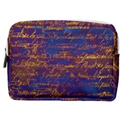 Majestic Purple And Gold Design Make Up Pouch (medium) by ArtsyWishy