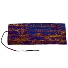 Majestic Purple And Gold Design Roll Up Canvas Pencil Holder (s) by ArtsyWishy