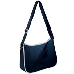 Blue Whale Family Zip Up Shoulder Bag by goljakoff