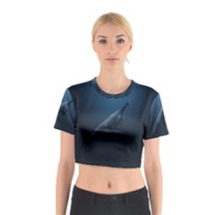 Whales Family Cotton Crop Top by goljakoff