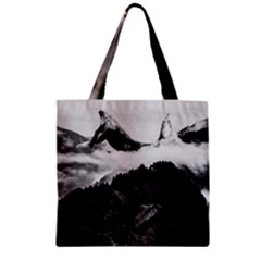 Whale In Clouds Zipper Grocery Tote Bag by goljakoff