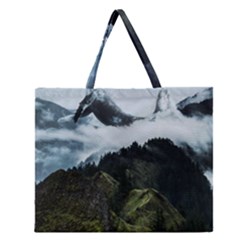 Blue Whales Dream Zipper Large Tote Bag by goljakoff