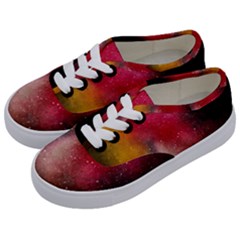Red Galaxy Paint Kids  Classic Low Top Sneakers by goljakoff