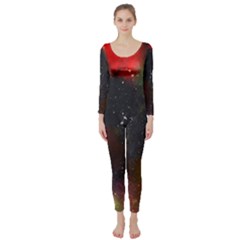 Color Splashes Long Sleeve Catsuit by goljakoff