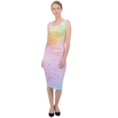 Rainbow Splashes Sleeveless Pencil Dress by goljakoff