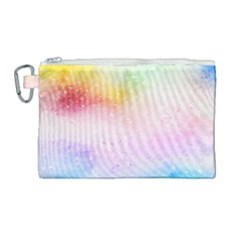 Rainbow Splashes Canvas Cosmetic Bag (large) by goljakoff