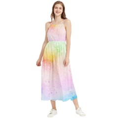 Rainbow Splashes Boho Sleeveless Summer Dress by goljakoff