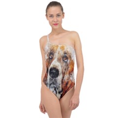 Dog Classic One Shoulder Swimsuit by goljakoff