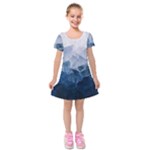 Blue mountain Kids  Short Sleeve Velvet Dress
