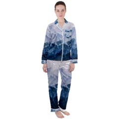 Blue Mountain Satin Long Sleeve Pajamas Set by goljakoff
