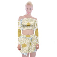 Sunshine Off Shoulder Top With Mini Skirt Set by goljakoff